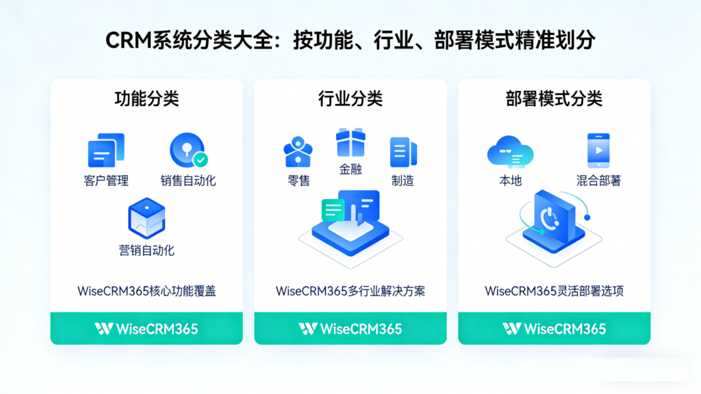 CRM 系统分类大全：按功能、行业、部署模式精准划分